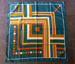 Dames vintage sjaal grafische print geometrisch groen oranje, Kleding | Dames, Ophalen of Verzenden, Sjaal, Zo goed als nieuw