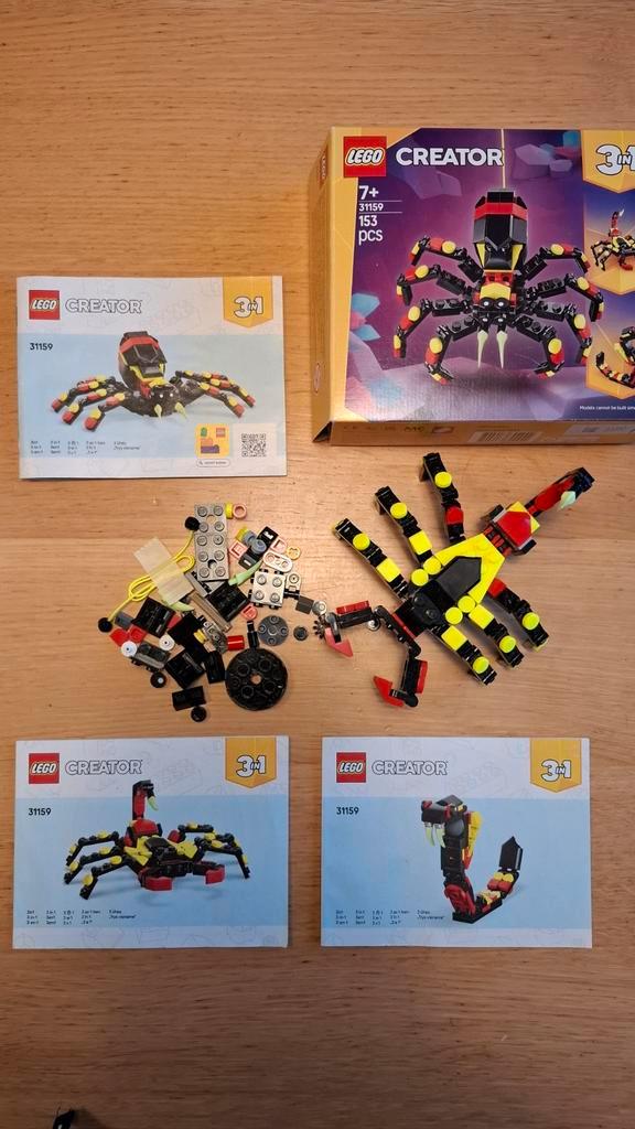 LEGO Creator 31159 Wilde Dieren Spin - 3-in-1, Kinderen en Baby's, Speelgoed | Duplo en Lego, Zo goed als nieuw, Lego, Complete set