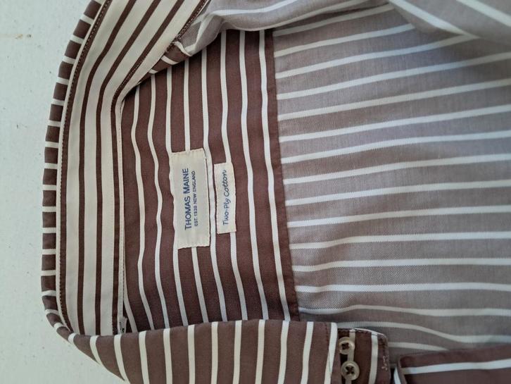Heren overhemd Casa Moda, maat 42, bruin gestreept, Kleding | Heren, Overhemden, Zo goed als nieuw, Ophalen of Verzenden