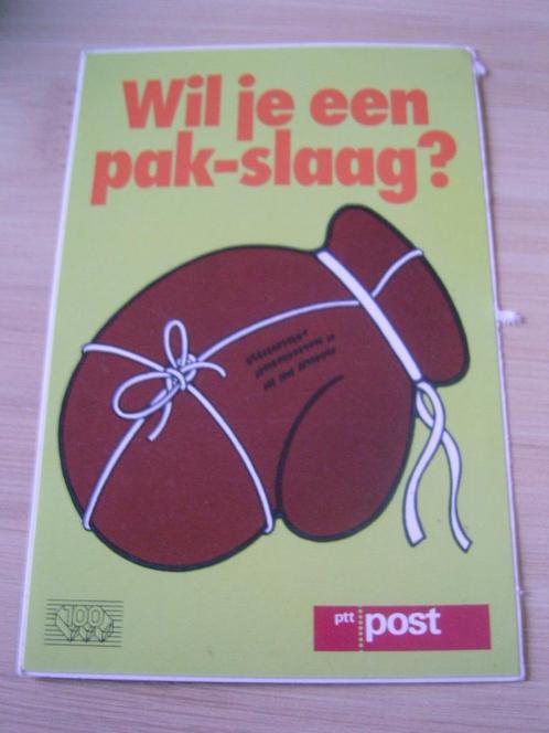 sticker ptt post bokshandschoen strip wil je een pak-slaag, Verzamelen, Stickers, Zo goed als nieuw, Bedrijf of Vereniging, Ophalen