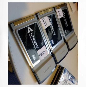 2x Linksys wifi adapter met PC Card interface, type WPC300N beschikbaar voor biedingen