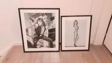 2x fotolijst Eric Kuster stijl Harrison Ford & Doutzen Kroes beschikbaar voor biedingen