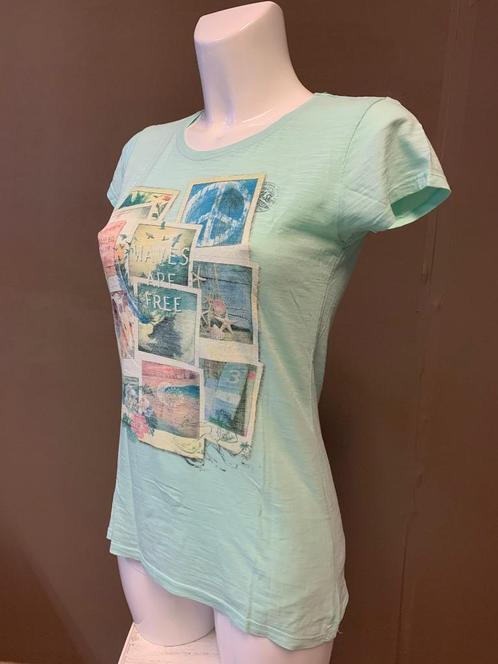 Leuke top t-shirt van Miss America maat XS, Kleding | Dames, Tops, Gedragen, Maat 34 (XS) of kleiner, Blauw, Korte mouw, Ophalen of Verzenden