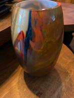 Kleurrijke glazen vaas makora!, Overige kleuren, Ophalen of Verzenden, Minder dan 50 cm, Glas