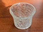 Vintage Craquelé Waxinelichthouder Glas, Huis en Inrichting, Woonaccessoires | Kandelaars en Kaarsen, Overige materialen, Ophalen of Verzenden
