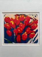 Originele zeefdruk Tulpen Ad van Hassel Ingelijst, Ophalen of Verzenden