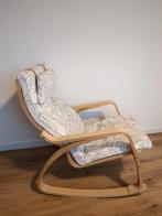 Comfortabele Schommelstoel met Kussen, Ophalen, Hout, Gebruikt, 75 tot 100 cm