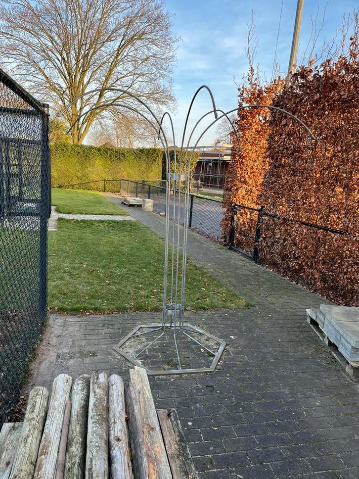 Hanging basket parasol. Incl manden., Tuin en Terras, Overige Tuin en Terras, Gebruikt, Ophalen