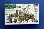 Tamiya	37023	German Field Maintenance Team & Equipment 1/35, Hobby en Vrije tijd, Modelbouw | Figuren en Diorama's, Nieuw, 1:35 tot 1:50