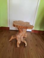 Bijzettafel - boomstam / hout, Huis en Inrichting, Tafels | Bijzettafels, Minder dan 55 cm, Zo goed als nieuw, Overige vormen