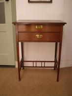 Naaitafeltje, eiken art-nouveau met lade en klep, erg mooi., Ophalen, Gebruikt, 50 tot 100 cm, Eikenhout