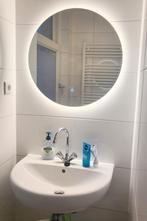 Ronde badkamerspiegel 60cm met LED, verwarming & sensor, Ophalen, Rond, Zo goed als nieuw, Minder dan 100 cm