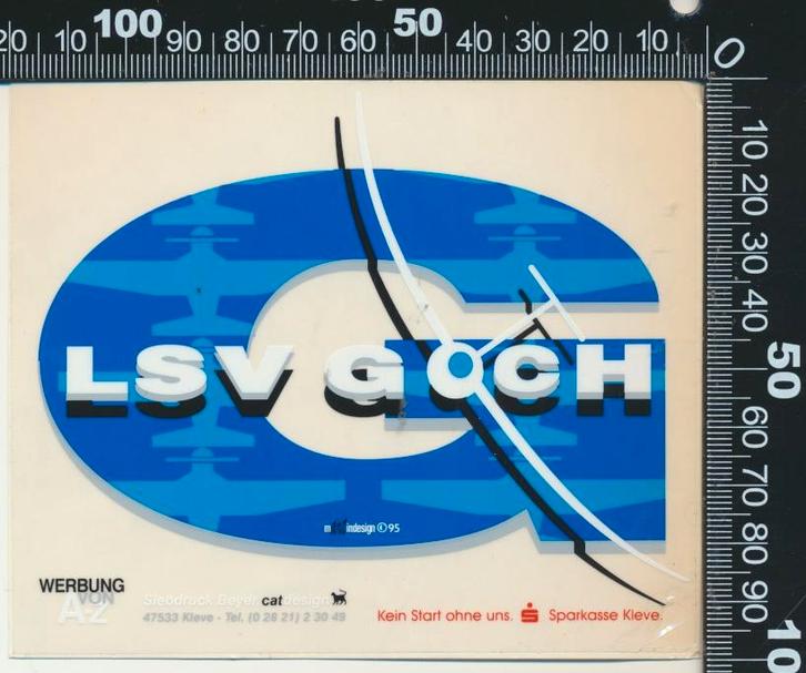 Sticker: LCV Goch, Verzamelen, Stickers, Zo goed als nieuw, Bedrijf of Vereniging, Verzenden