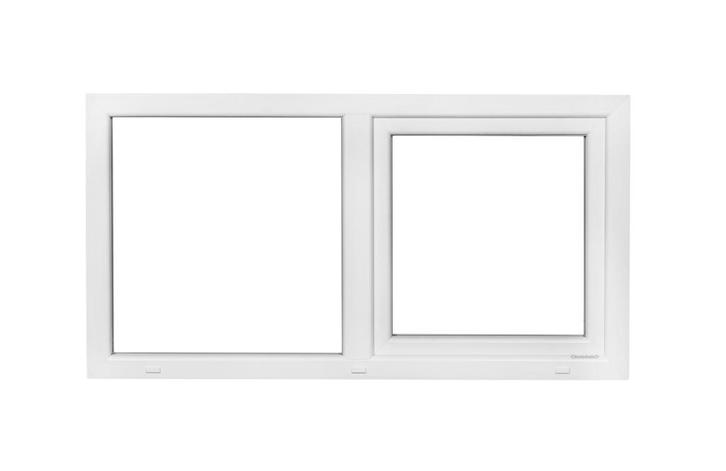 Kunststof Kozijn Draaikiep Vast  B150 H80cm Wit Intrek, Doe-het-zelf en Verbouw, Kozijnen en Schuifpuien, Nieuw, Raamkozijn, Kunststof