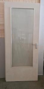 Opdek deur met draadglas, Ophalen, Gebruikt, 80 tot 100 cm, Binnendeur