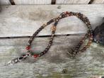 Waanzinnig mooie Jaspis ketting met zilveren Vajra / Phurba., Sieraden, Tassen en Uiterlijk, Antieke sieraden, Ophalen of Verzenden