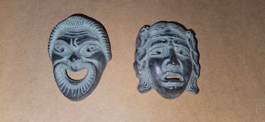 Antieke Griekse Maskertjes, Ophalen of Verzenden