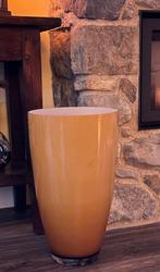 Vaas, glas 50cm hoog, Ophalen, 50 tot 75 cm, Geel, Glas