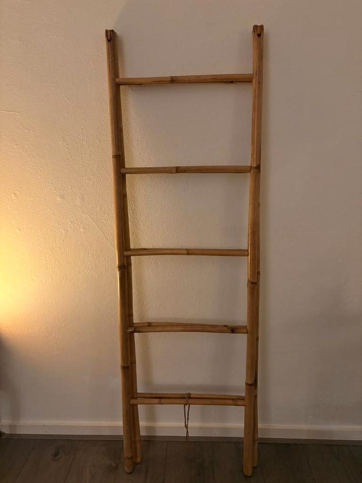 Decoratieve ladder bamboe, Huis en Inrichting, Woonaccessoires | Wanddecoraties, Zo goed als nieuw, Ophalen