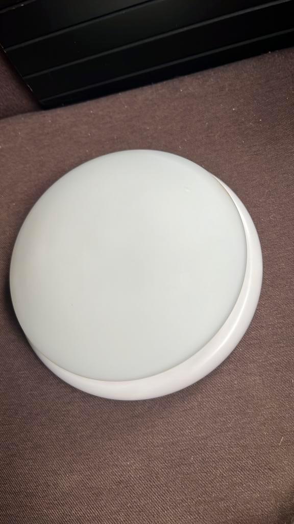 Plafoniere, Huis en Inrichting, Lampen | Plafondlampen, Gebruikt, Glas, Metaal, Ophalen of Verzenden