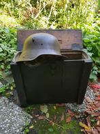ww1 wo1 duitse munitiekist minenwerfer 4 Spr. M 16 ammobox, Ophalen of Verzenden, Landmacht, Duitsland, Helm of Baret