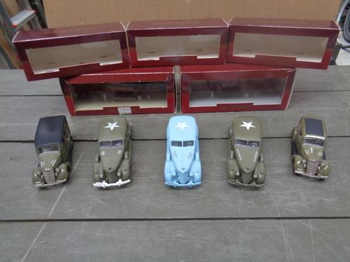 5 militaire modelauto's 1/43 van REX toys, Hobby en Vrije tijd, Modelauto's | 1:43, Nieuw, Auto, Overige merken, Ophalen of Verzenden