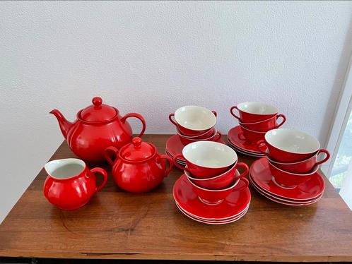 Rood Mosa theeservies, Antiek en Kunst, Antiek | Servies compleet, Ophalen