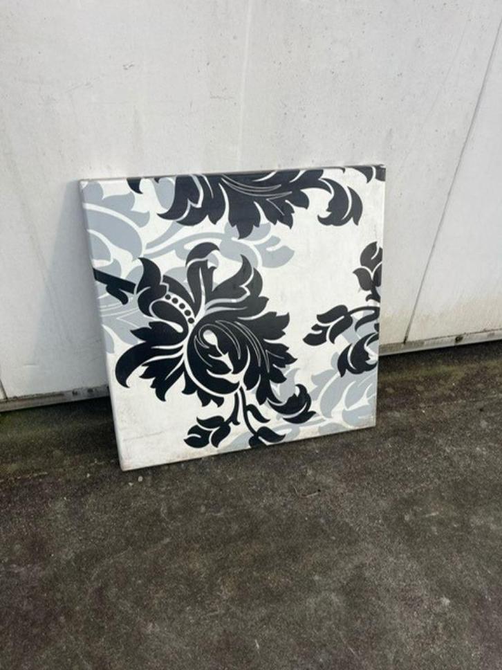 20 stuks tafelbladen werzalit outdoor 70x70 cm zwart wit, Tuin en Terras, Tuinmeubel-accessoires, Zo goed als nieuw, Ophalen