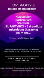 Te Huur – Statafels, Stoelen, Barkrukken & Partybox, Hobby en Vrije tijd, Feestartikelen | Verhuur, Ophalen of Verzenden, Nieuw