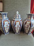 3 delig vintage kaststel bruin blauw, Verzenden