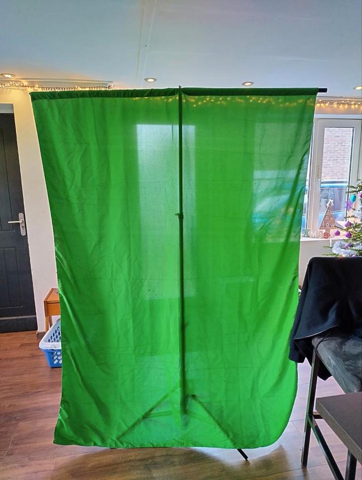 Groen scherm / Greenscreen, Audio, Tv en Foto, Fotografie | Fotostudio en Toebehoren, Gebruikt, Achtergrond, Ophalen