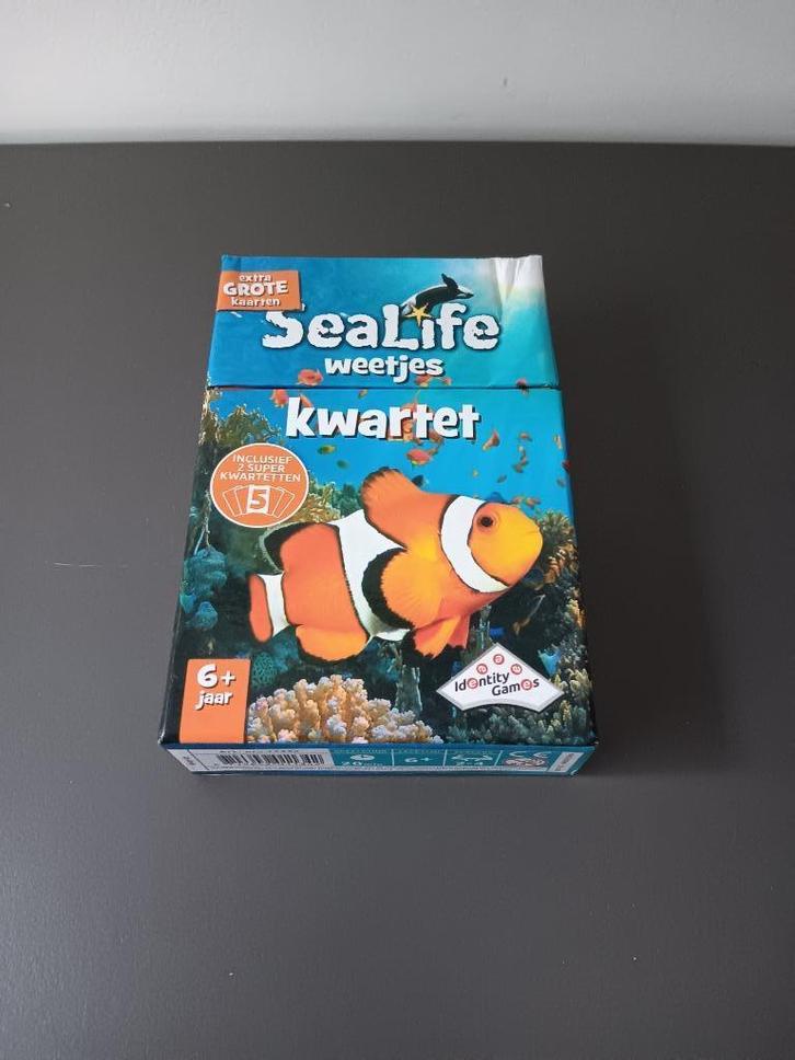 SeaLife Weetjes kwartet – Identity Games (compleet), Verzamelen, Speelkaarten, Jokers en Kwartetten, Gebruikt, Kwartet(ten), Ophalen of Verzenden