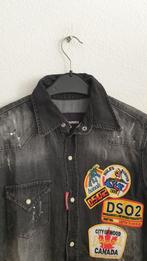 Dsquared2 overhemd zwart met patches Maat M, Kleding | Heren, Overhemden, Dsquared2, Zwart, Zo goed als nieuw, Halswijdte 39/40 (M)