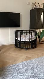 Ronde Bopita box – Mat Zwart, incl. Matras, Kinderen en Baby's, Boxen, Ophalen, Zo goed als nieuw