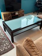 Moet nu weg: Design Salontafel Hout & Glas, Huis en Inrichting, Ophalen, 100 tot 150 cm, 50 tot 100 cm, Zo goed als nieuw