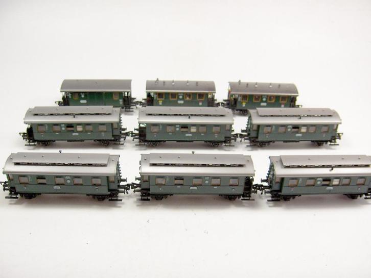 9 Fleischmann DRG wagons, Hobby en Vrije tijd, Modeltreinen | H0, Gebruikt, Wagon, Gelijkstroom, Fleischmann, Ophalen of Verzenden