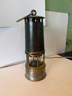 Antieke mijnlamp – originele  (27 hoog cm) uit verzameling, Antiek en Kunst, Antiek | Koper en Brons, Ophalen of Verzenden, Koper
