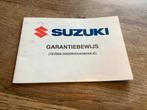 Suzuki Garantiebewijs / Onderhoudsboekje. Vintage, Motoren, Verzenden, Suzuki