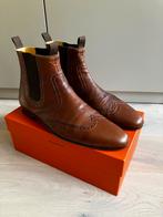 Greve Chelsea boots / brogues leren schoenen maat 10/ 44, Bruin, Boots, Ophalen of Verzenden, Zo goed als nieuw