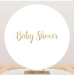 Backdrop met witte babyshower doek te huur!  €50, Ophalen, Geboorte of Huwelijk