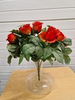 kunstbloemen rood met glas druppels in vaas, Ophalen of Verzenden, 'T Olde Gre-j, Info@toldegrej.nl, Endepoelstraat 20f Didam