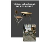 VINTAGE SCHOOL BANKJE, Kinderen en Baby's, Kinderkamer | Tafels en Stoelen, Ophalen, Gebruikt, Stoel(en)