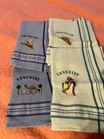 4 theedoeken van tenerife geborduurd., Ophalen of Verzenden, Blauw