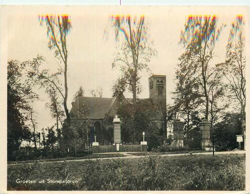 (304-216-027) Stompetoren Groeten uit, Verzamelen, Ansichtkaarten | Nederland, Noord-Holland, Voor 1920, Verzenden