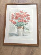 Aquarel met bloemen, Ophalen