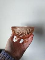 Art deco roze persglas schaaltje, Ophalen of Verzenden