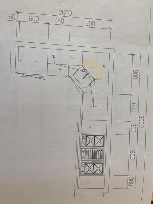 Gedemonteerde complete hoekkeuken met inbouwapparatuur, Huis en Inrichting, Keuken | Complete keukens, Gebruikt, Hoekkeuken, Wit