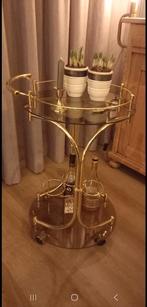 Butlertray / drankentafel / bijzettafel, Ophalen, 50 tot 100 cm, Rond, Zo goed als nieuw