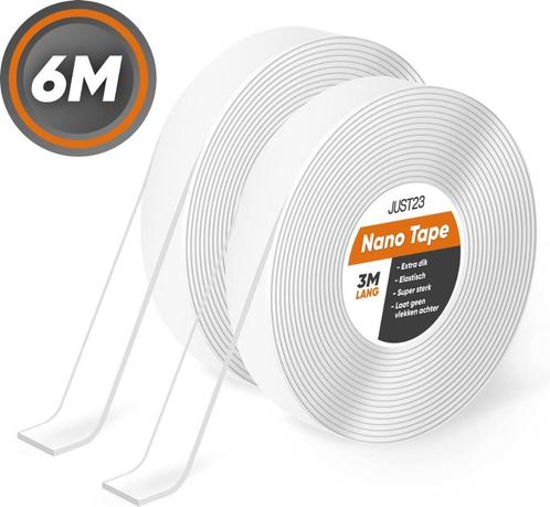 JUST23 Nano Tape - 6 Meter - Dubbelzijdig Plakband, Hobby en Vrije tijd, Knutselen, Gebruikt, Knutselwerk, Verzenden
