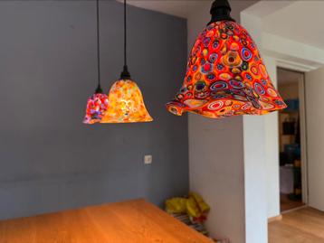 Originele handgeblazen Murano hanglampen 3 st. beschikbaar voor biedingen